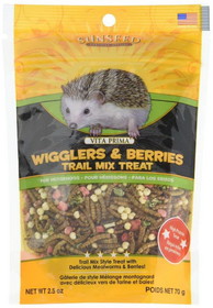 Sunseed Vita Prima Wigglers & Berries Trail Mix Hedgehog Treat, 2.5 oz, 36035