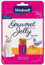 VitaKraft Gourmet Jelly Cat Treat with Chicken and Carrot, 5 count , 77463