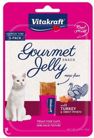 VitaKraft Gourmet Jelly Cat Treat with Turkey and Sweet Potato, 5 count , 77464