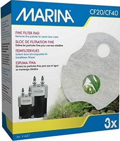 Marina Canister Filter Replacement Fine Filter Pad for CF20/CF40, 3 count, A47