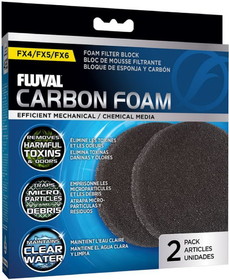 Fluval FX5/6 Replacement Carbon Impregnated Foam Pad, 2 count, A249