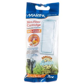 Marina Bio-Clear Zeolite Slim Power Filter Cartridge, 3 Pack, A293