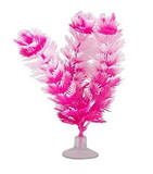 Marina Betta Foxtail Hot Pink/White Plastic Plant, 1 count, 12083