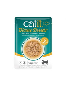 Catit Divine Shreds Tuna with Seabream and Wakame, 2.65 oz, 44685