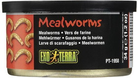 Exo Terra Canned Mealworms Specialty Reptile Food, 1.2 oz, PT1958