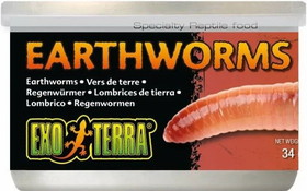 Exo Terra Canned Earthworms Specialty Reptile Food, 1.2 oz, PT1968