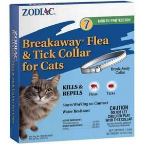 Zodiac Breakaway Flea & Tick Collar for Cats, 7 Month Supply, 100520395