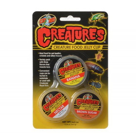 Zoo Med Creatures Creature Food Jelly Cup, 3 Pack - (0.56 oz/16 g Each), CT-60