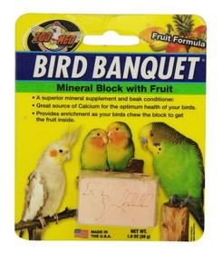 Zoo Med Bird Banquet Block Fruit Formula Small, 1 count, BB-FS