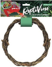 Zoo Med ReptiVine Flexible Hanging Vine for Reptiles, 40"L Flexible Vine, BU-53