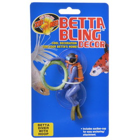 Zoo Med Betta Bling Diver with Hoop Decor, 1 Pack, BD-22