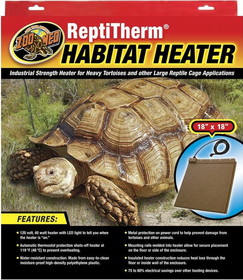 Zoo Med ReptiTherm Habitat Heater, 40 Watts (18"L x 18"W x 1"H), RH-20