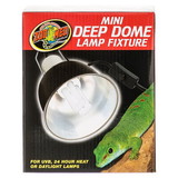 Zoo Med Mini Deep Dome Lamp Fixture - Black, Up to 100 Watts, LF-18