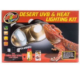 Zoo Med Desert UVB & Heat Lighting Kit, Lighting Combo Pack, LF-31