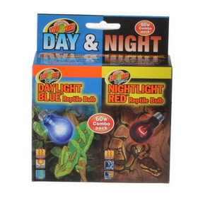 Zoo Med Day & Night Reptile Bulbs Combo Pack, 60 Watts - Combo Pack, DBC-1