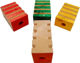 Zoo-Max 4 Groovy Blocks Bird Toy, 3"L x 2"W, 738