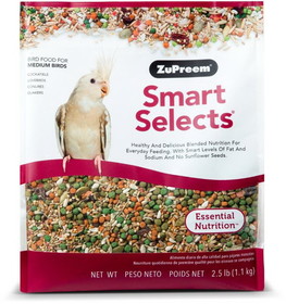 ZuPreem Smart Selects Bird Food for Medium Birds, 2.5 lbs, 998829
