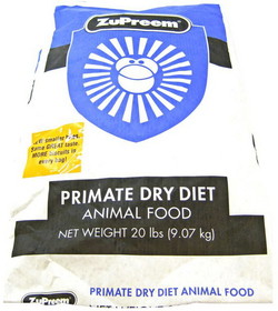 ZuPreem Primate Dry Diet Animal Food, 20 lbs, 36985