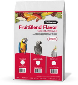 ZuPreem FriutBlend with Natural Fruit Flavors Pellet Bird Food for Medium Birds (Cockatiel and Lovebird), 35 lbs, 38419