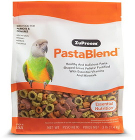 ZuPreem PastaBlend Pellet Bird Food for Parrot and Conure, 3 lbs, 1004358