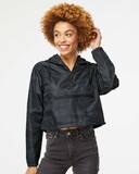 Independent Trading Co. EXP64CRP Women's Lightweight Crop Windbreaker