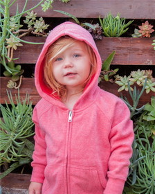 Independent Trading Co. PRM10TSBZ Toddler Lightweight Special Blend Raglan Zip Hood