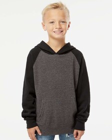 Independent Trading Co. PRM15YSB Youth Lightweight Special Blend Raglan Hooded Pullover