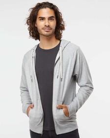Independent Trading Co. SS1000Z Unisex Lightweight Loopback Terry Zip Hood