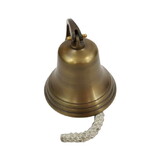 India Overseas Trading AL 1845B Antique Bronze Aluminum Ship Bell with Rope, 7
