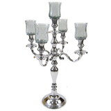 India Overseas Trading AL 22911 5-Branch Candle Holder, Aluminum, 24