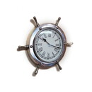 India Overseas Trading AL 48270 Aluminum Ship Wheel Clock, 12