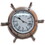 India Overseas Trading AL 48270 Aluminum Ship Wheel Clock, 12"
