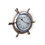 India Overseas Trading AL 48270 Aluminum Ship Wheel Clock, 12"
