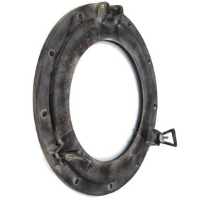 India Overseas Trading AL 48611D Antique Bronze Aluminum Porthole with Glass, 15"