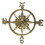 India Overseas Trading AL 51121A Aluminum Rose Compass Antique