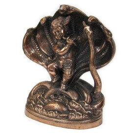 India Overseas Trading AL 7296 aluminum Krishna statue copper finish