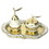 India Overseas Trading BR 10921 Brass Apple and Pear on Tray, MOP
