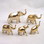 India Overseas Trading BR 1290 Solid Brass Elephant Statue Set, Price/Set of 5