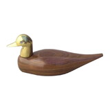 India Overseas Trading BR 15601 Wooden Duck, Brass Head