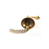 India Overseas Trading BR 18430 Gold Finish Brass Ship Bell with Rope, 3.5
