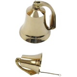 India Overseas Trading BR 1844A Gold Finish Brass Ship Bell with Chain, 4