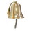 India Overseas Trading BR 18453 Gold Finish Brass Ribbed Ship Bell with Rope, 8"