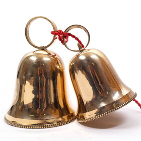India Overseas Trading BR 18524 Brass Christmas Bell Pair