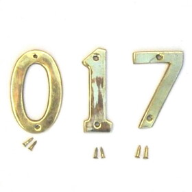 India Overseas Trading BR 2009 Solid Brass House Numbers 3"