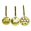 India Overseas Trading BR 20131 Kitchen Set of 3, Brass w Wooden Handle, Price/Set of 3