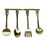 India Overseas Trading BR 2017 Brass Kitchen Set, 18", Price/Set of 5