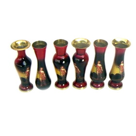 India Overseas Trading BR 21026 Brass Roman Vase Set 6, C BX