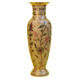 India Overseas Trading BR 21055 Solid Brass Enamel Vase, 22"