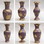 India Overseas Trading BR21101 Solid Brass Vase Set, Etched