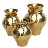 India Overseas Trading BR 21763 Brass Rope Vase Set 3